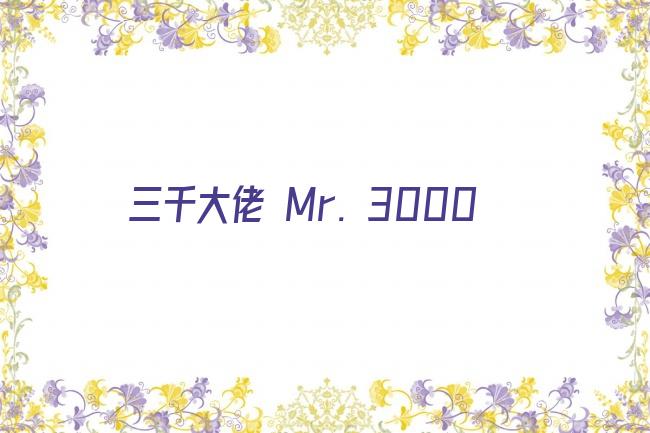 三千大佬 Mr. 3000剧照